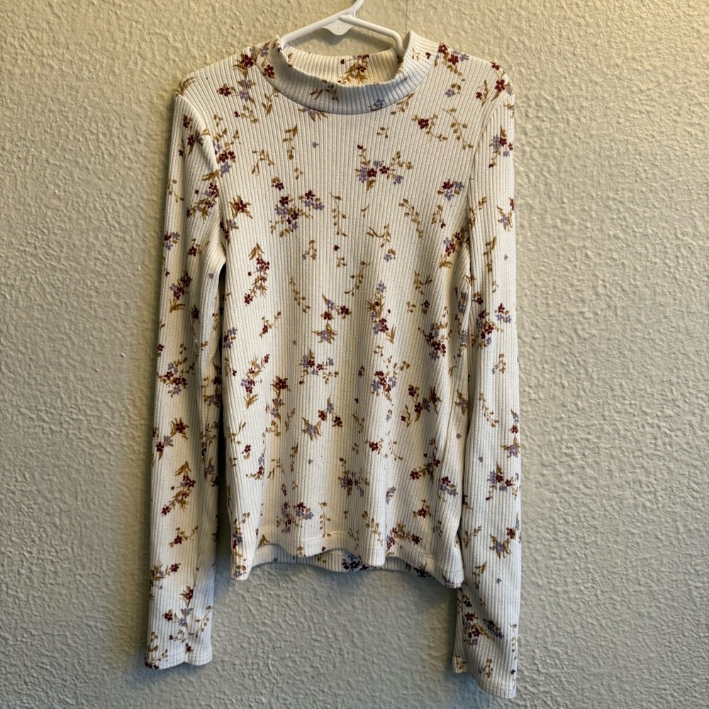 Abercrombie Kids Ribbed Floral Top